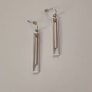Exclamation Elegant Silver Drop Earrings